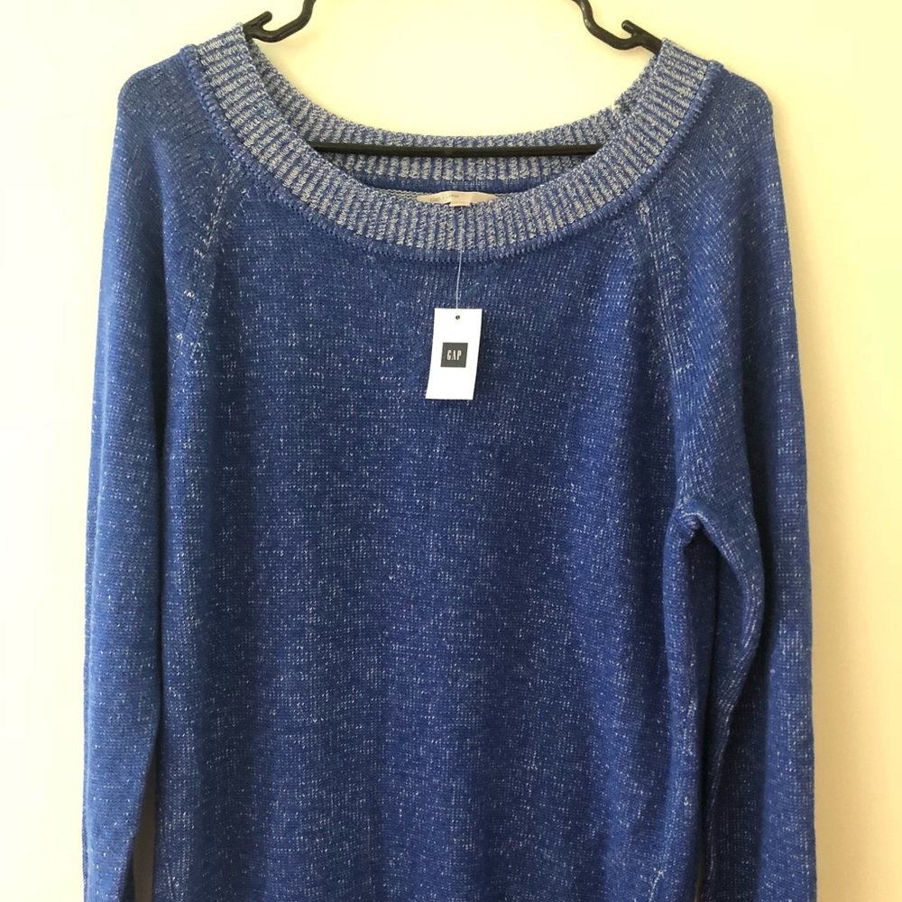 Gap Women Sweater Cotton Heather Blue